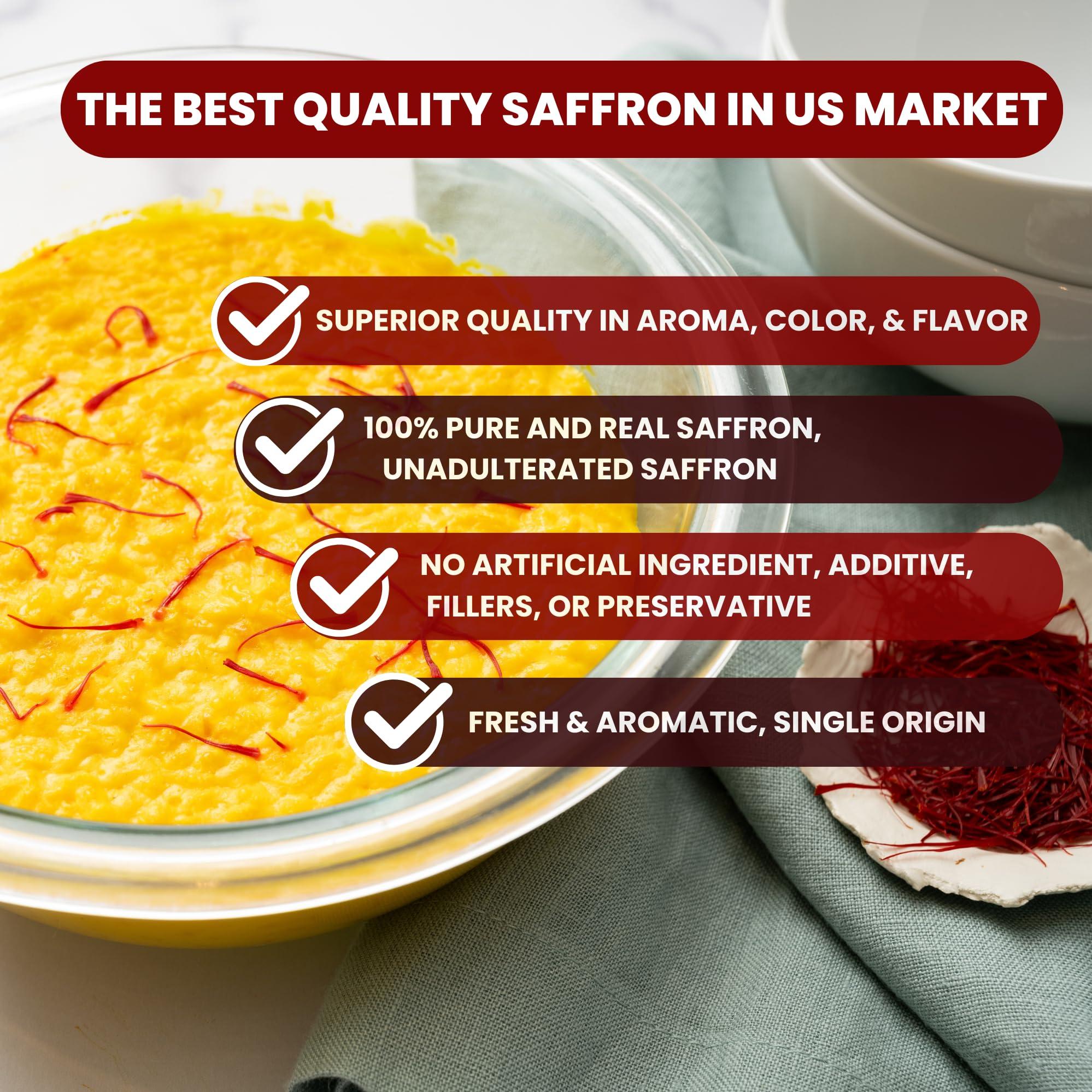 Heray Spice 4 Grams Afghanistan Saffron Threads, Coming from Herat Province, Rich and Aromatic Saffron, Premium Grade A, All Red