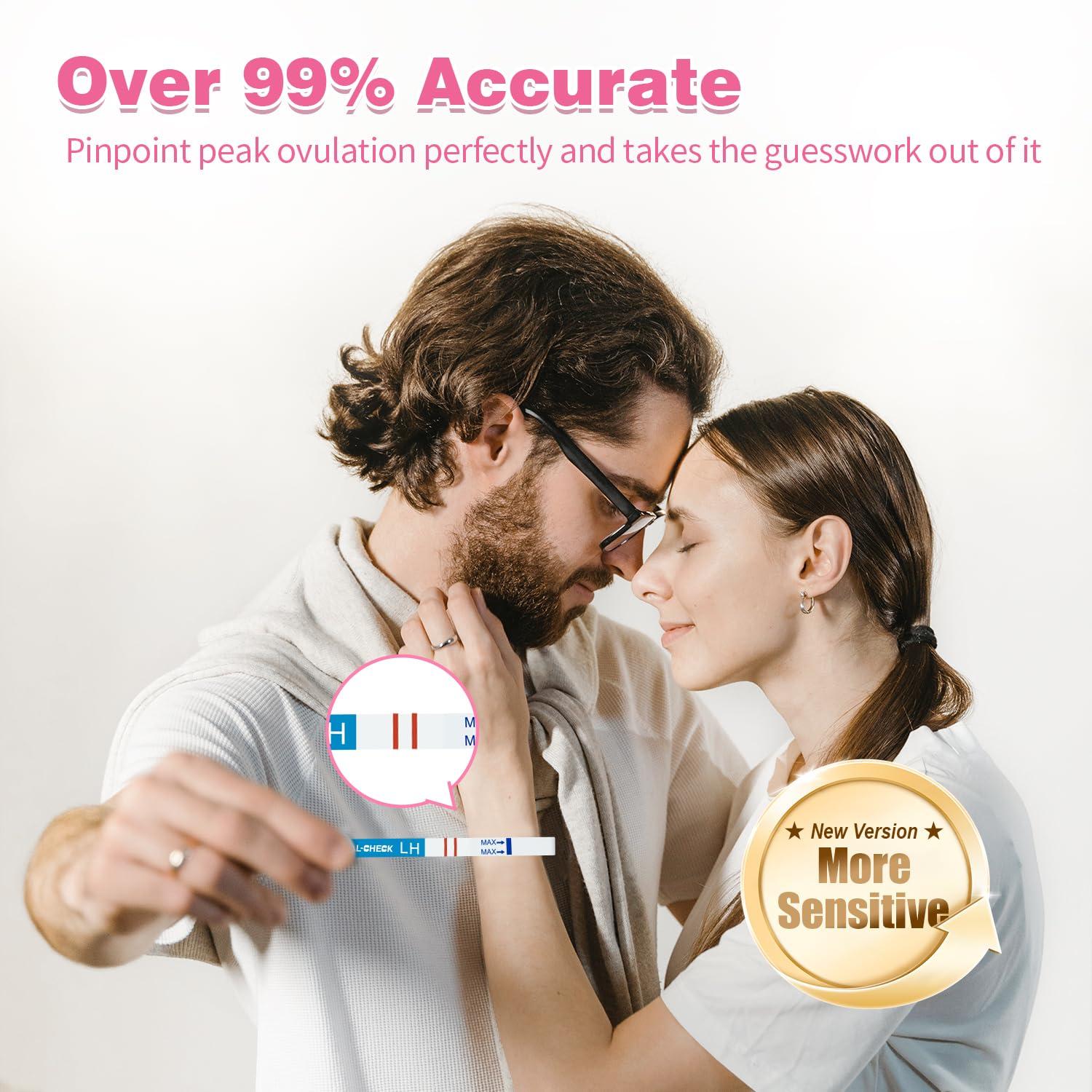 HEAL-CHECK Ovulation Tests, Bulk Ovulation Test Strips for Women, HEAL-CHECK Ovulation Predictor Kit, Accurate Fertility Tests for Home, Individually Wrapped 5mm LH Strips with Cups, FSA HSA Eligible, 40 Count