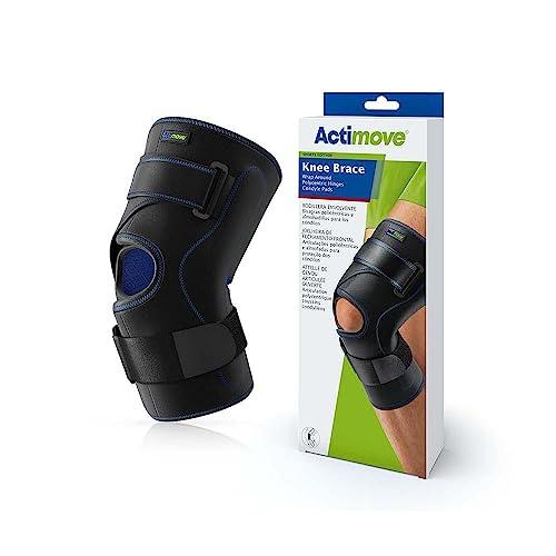 Actimove Actimove Sports Edition Knee Brace Wrap Around, Polycentric Hinges, Condyle Pads | Left & Right Compatible Knee Support for Meniscus Tear, Pain, ACL, MCL, Injury Recovery| Men & Women, Black, X-Large