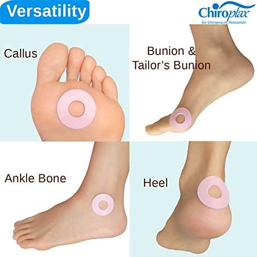 Chiroplax Chiroplax Foam Callus Cushions Pads Protectors Waterproof Self-Adhesive Blister Toe Foot Pain Relief Treatment (72 Count)