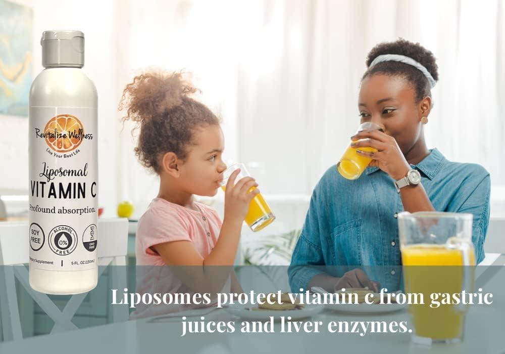 Revitalize Wellness Revitalize Wellness Liposomal Vitamin C | 1,000 mg Vitamin C | Profound Absorption, Pure, Corn Free, & GMO-Free | 30 Servings