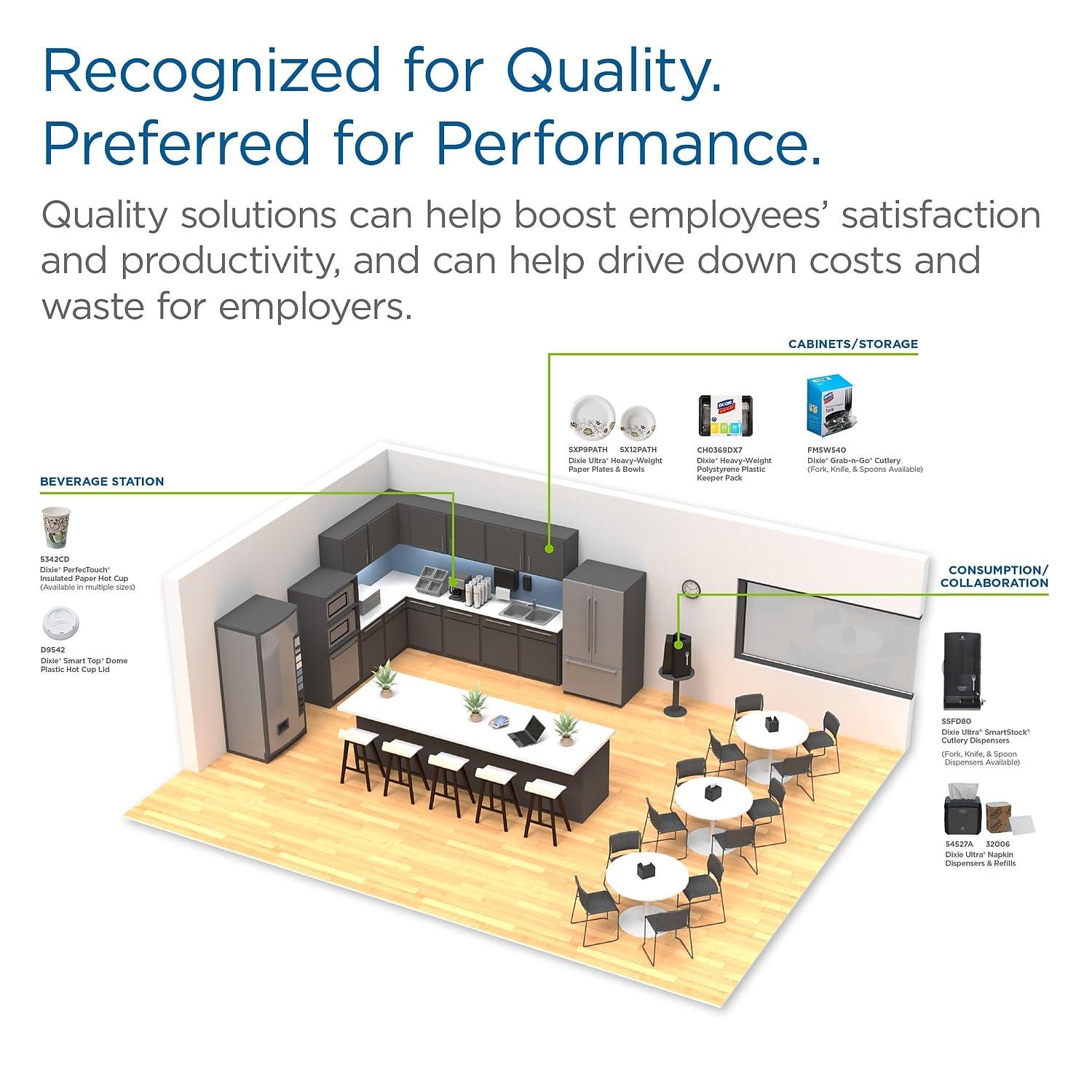 Dixie Dixie PerfecTouch Insulated Paper Hot Coffee Cups by GP Pro, 8 oz,50/pack