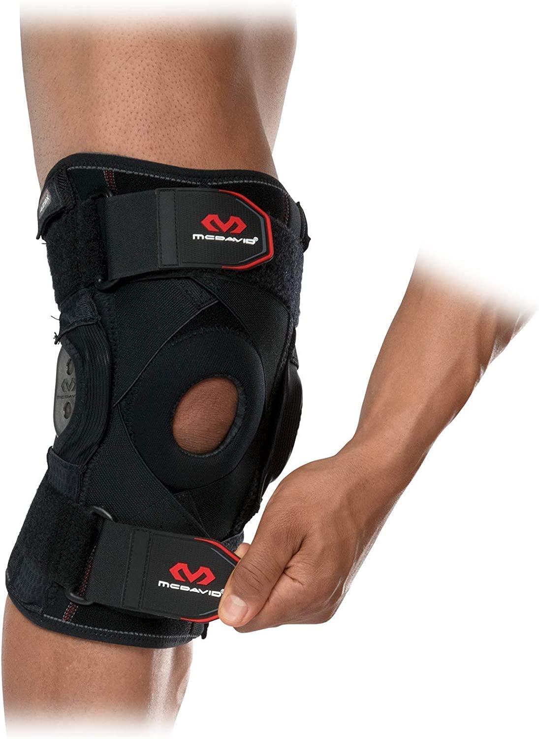 McDavid McDavid Hinged Knee Brace for Men and Women, Knee Brace with Side Stabilizers, Knee Compression Sleeves and Stability Straps for ACL, LCL, Arthritis, Tendonitis, MCL, Patella, Left and Right