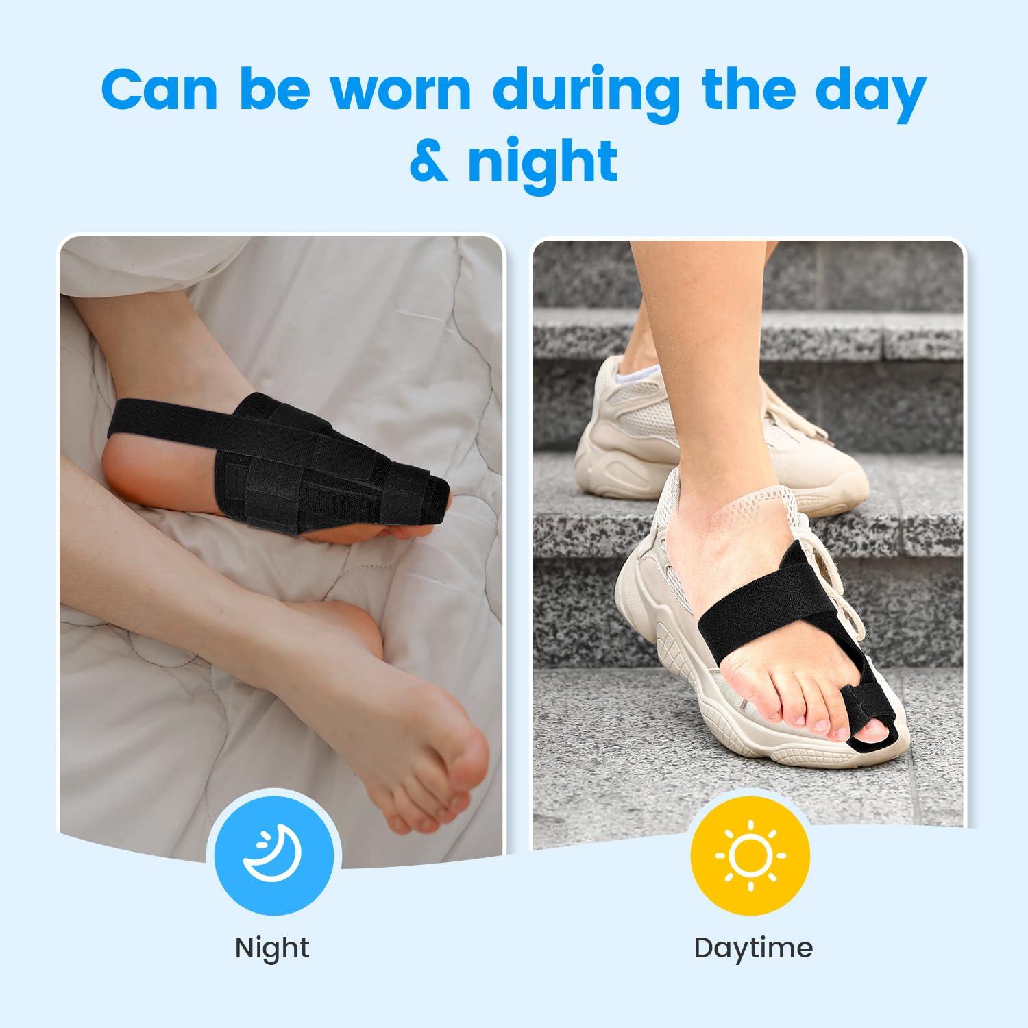 Sylong Broken Big Toe Splint Brace, Fracture Big Toe Protector for Dislocations, Injuries, Sprains, Big Toe Support with 2 Stainless Steel Plate - Right