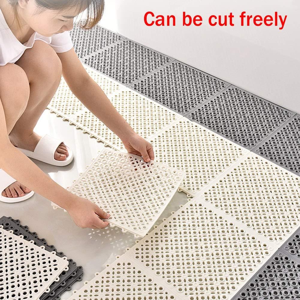 ALGFree-Foam Floor Tiles Interlocking Rubber Floor Tiles Bath Shower Mat, Not-Slip Tread Areas Pool Shower Locker Room Bathroom Deck Patio Garage ALGFree (Color : C, Size : 4PCS)