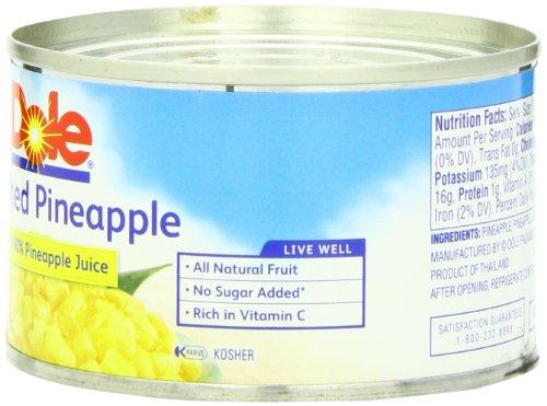 Dole Dole Pineapple Crushed in Juice, 8-Ounce Cans (Pack of 24)
