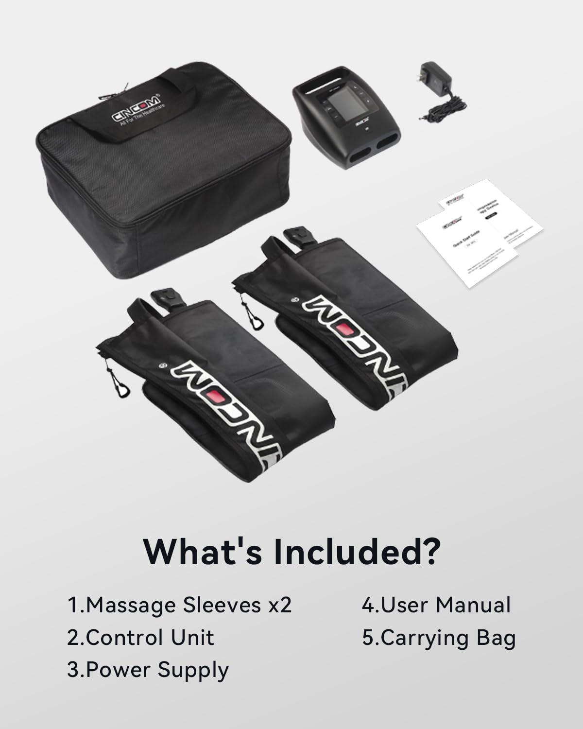 CINCOM CINCOM Cordless Leg Recovery System with Dynamic Compression Massage Technology - 3 Different Sizes for Everyone(Large)