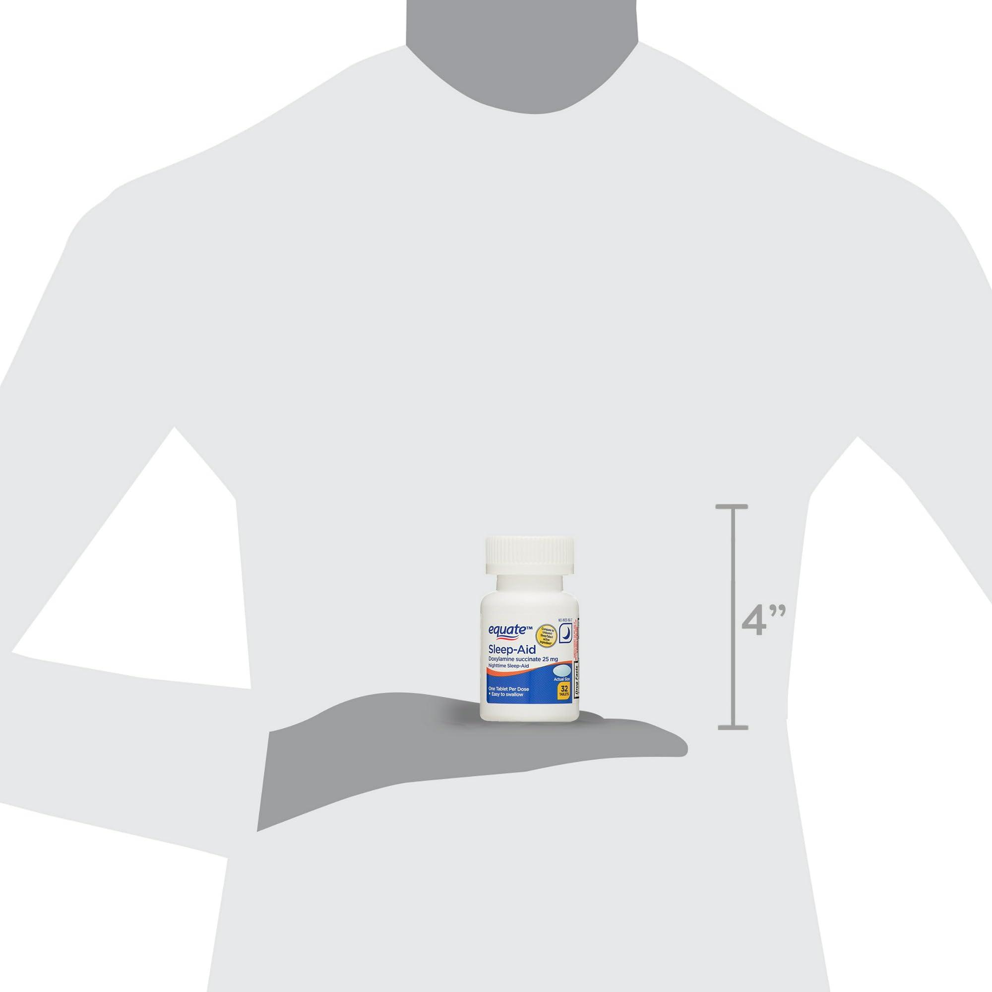 FUSION SHOP STORE Smart choices, meaningful life! Doxylamine Succinate- Tablets Nighttime 32 Count Equate Sleep Aid 25mg (Pack of 1), Boxed by Fusion Shop Store