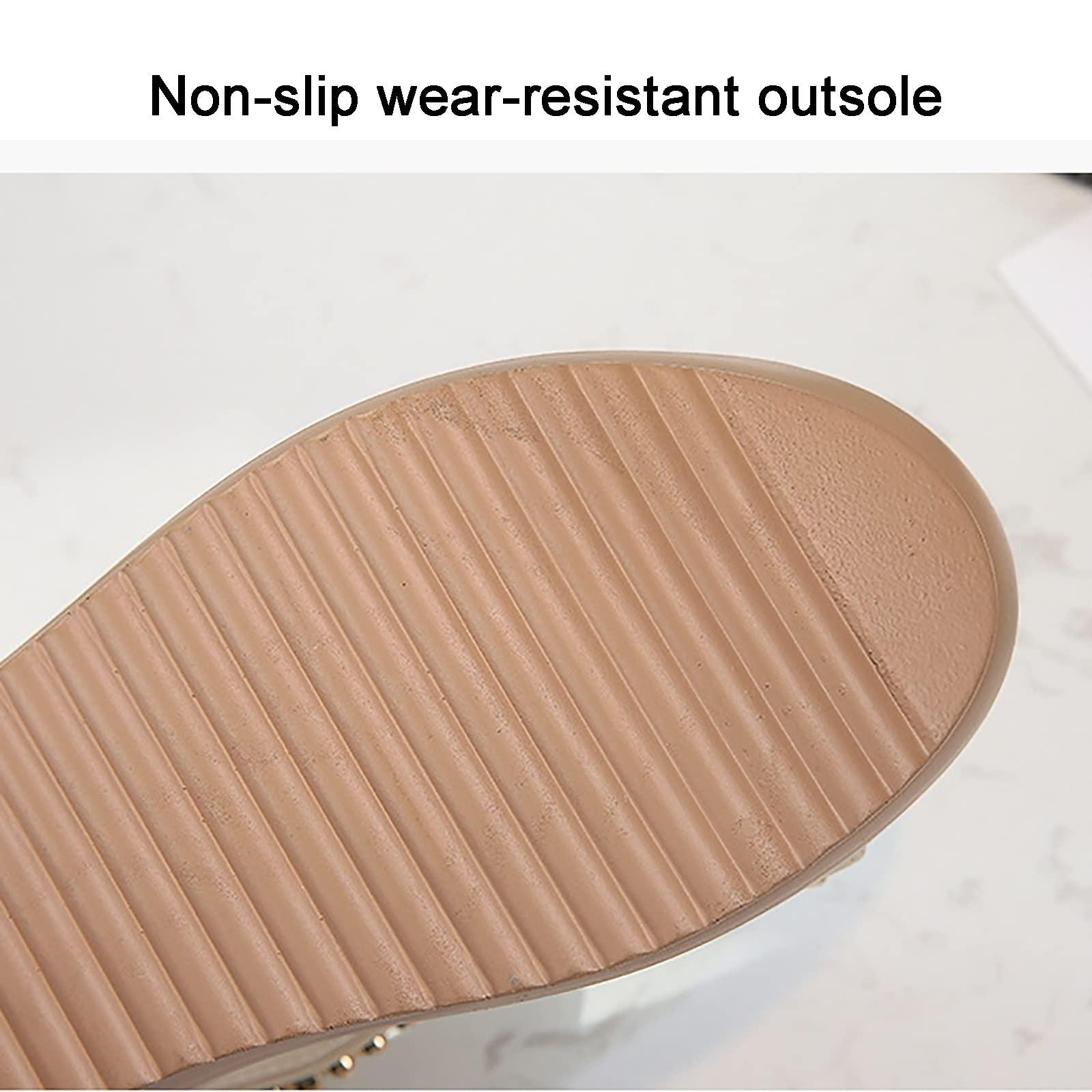 CLSQLXYJZC Summer Round Toe Sandals for Women, Fashion Platform Wedge Rhinestone Women's Orthopedic Bunion Corrector Sandals, for Soft Big Toe Foot Correction Sandal ( Color : Brown , Foot length : 25.5cm )