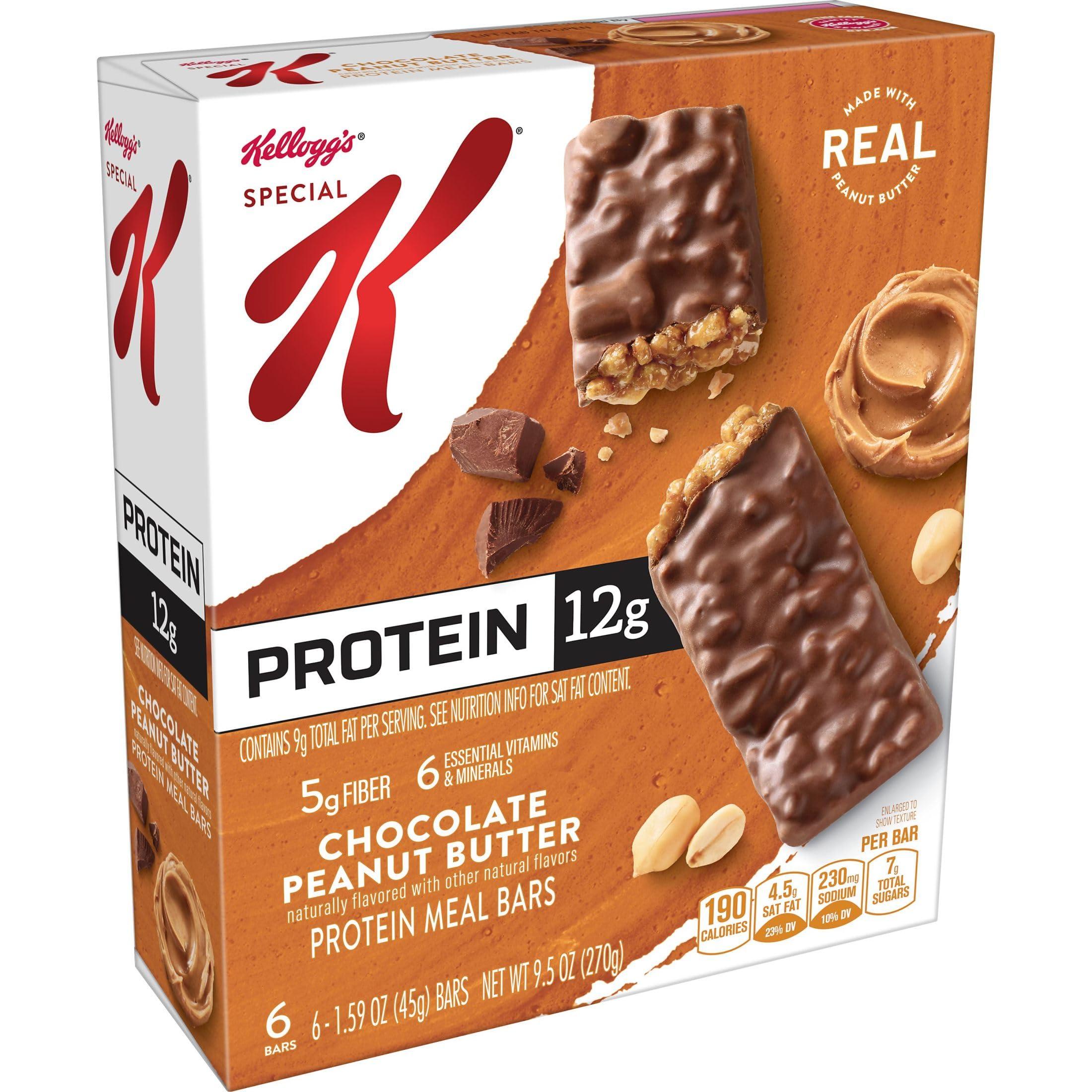 Special K Special K Bar Protein Meal Bars, 12g Protein, Meal Replacement, Chocolate Peanut Butter (3 Boxes)