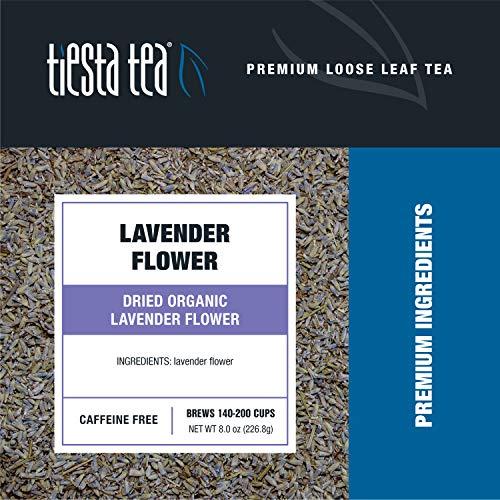 Tiesta Tea Tiesta Tea - Dried Organic Lavender Flower | Premium Loose Leaf Tea Blend | Non-Caffeinated Tea | Make Hot or Iced Tea | 100% Raw Edible Lavender Buds, All Natural Flavors - 8oz Resealable Bulk Pouch