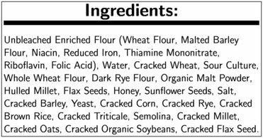 La Brea Bakery Labrea Bakery Whole Grain Bread Loaf, 21.5 Ounce -- 12 per case.