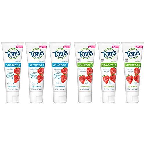 Tom's of Maine Tom\'s of Maine Fluoride-Free Children\'s Toothpaste, Kids Toothpaste with Tom\'s of Maine Anticavity Fluoride Children\'s Toothpaste, Kids Toothpaste, Natural Toothpaste, Silly