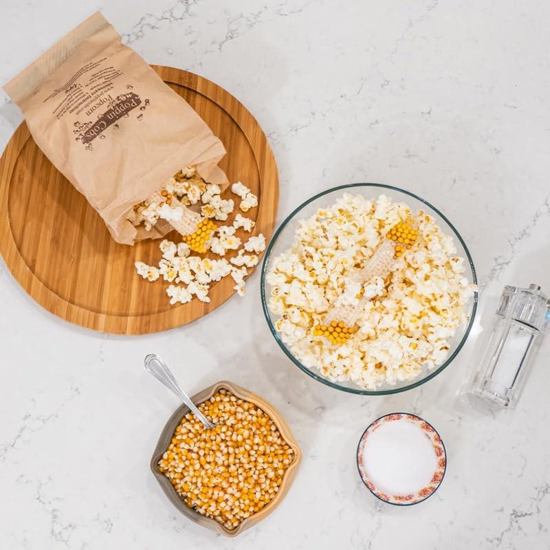 Poppin' Cobs Microwave Popcorn on the Cob - Pops off the Cob | Poppin\' Cobs Popcorn | Individually Wrapped Popcorn Cobs with 3 Bags For Popping | Single Ingredient | Gluten Free | Non-GMO | Single Harvest | Farm Fresh | Farmer Owned