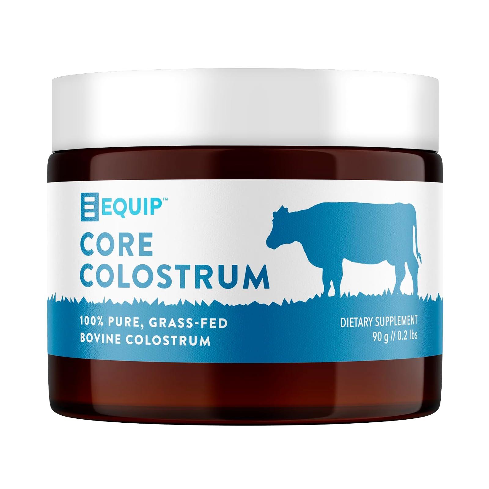 Equip Equip Foods Core Colostrum | Grass Fed Colostrum Powder 3,000mg | Gut Health, Immunity, Recovery | Lactoferrin Supplements | Keto Friendly Colostrum Supplement | 30 Servings, Unflavored