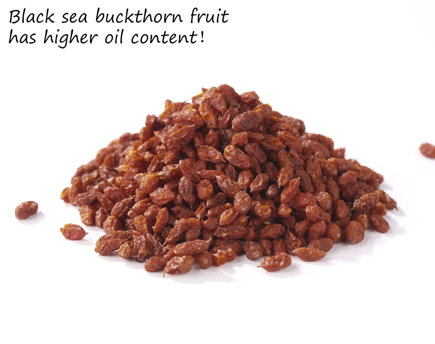 ULTHMOK Premium Dried Sea Buckthorn Berries 8 Oz/227g.Natural & No Additives Sea Buckthorn Tea,??,Hand Picked Whole Berry Fruit.