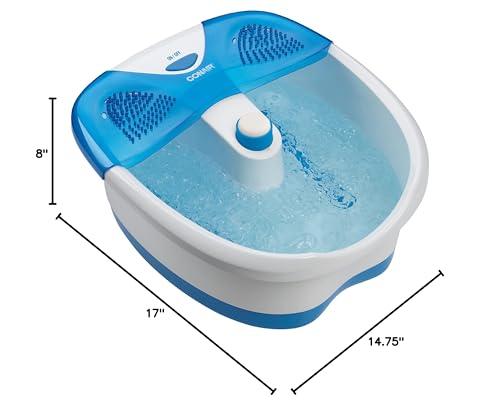Conair Conair Foot Spa Bath with Extra Deep Soak Basin, Massaging Bubbles, Pumice Stone and Pinpoint Massage Attachments, Blue/White