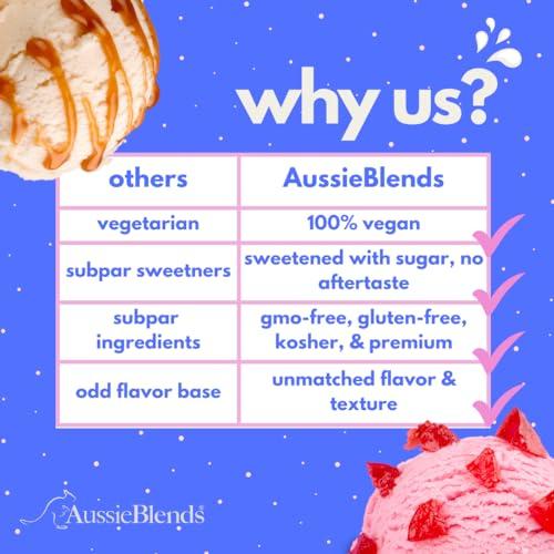 AussieBlends AussieBlends Vegan Ice Cream Mix for Soft Serve, Rolled Ice Cream, Gelato, Liquid Nitrogen Ice Cream, Hard Ice Cream, and Scooped Ice Cream, 1-Pack