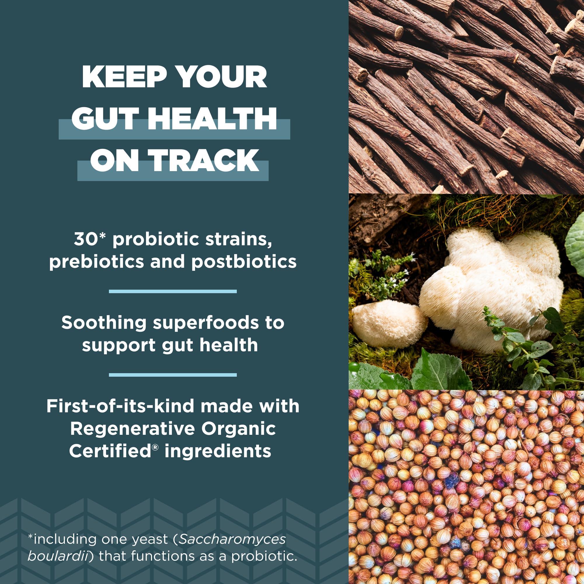 Ancient Nutrition Ancient Nutrition Regenerative Organic Certified Probiotics for Gut Recovery, Probiotics Gut Recovery, for Healthy Digestion and Immune System Function Support, 50 Billion CFUs* Per Serving, 60 Count