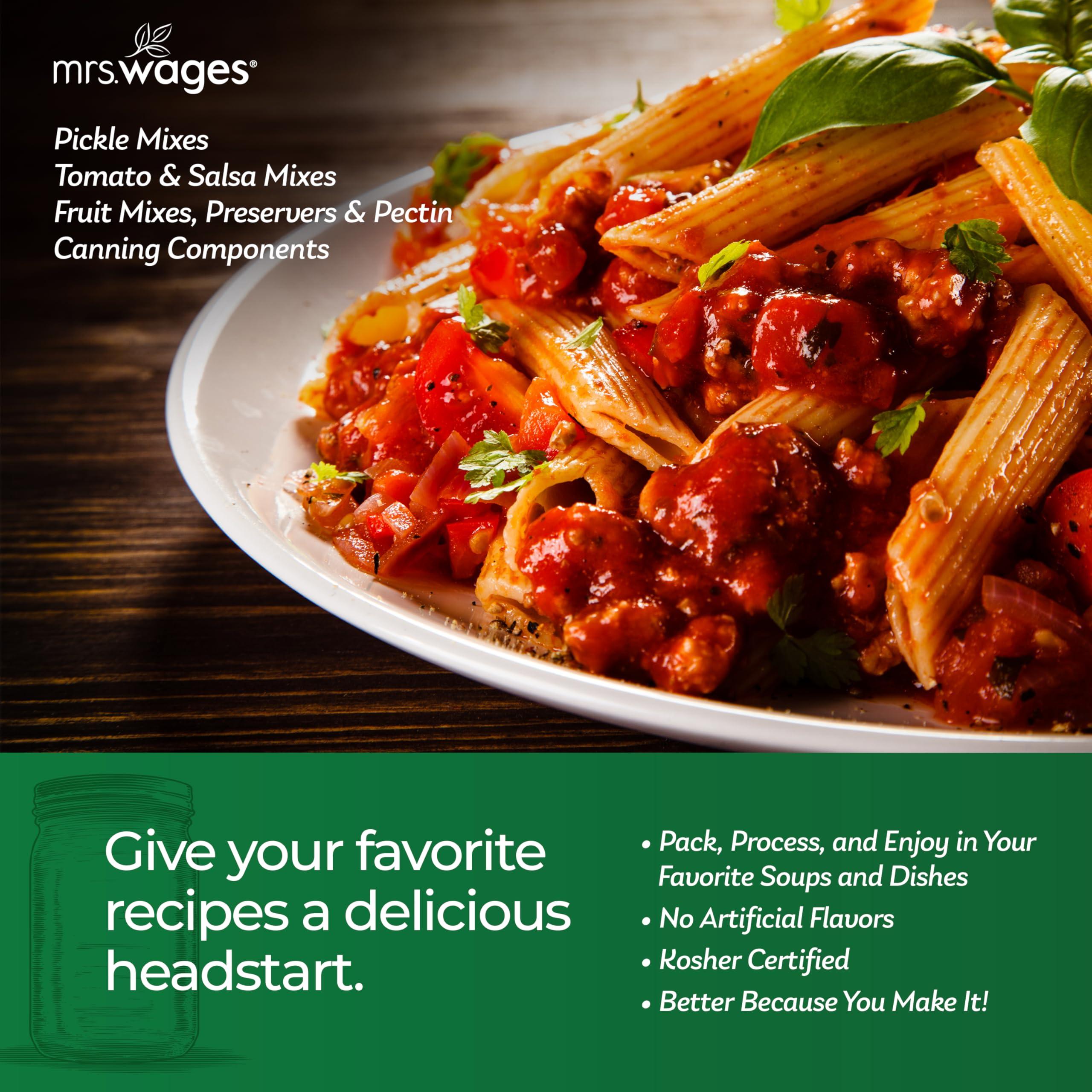 Mrs. Wages Mrs. Wages Medium Salsa Canning Mix, Quick and Easy, Simple-To-Use, Easy Storage, Long-Lasting, Flavorful Spice, 11.2 oz Canister (Pack of 1)