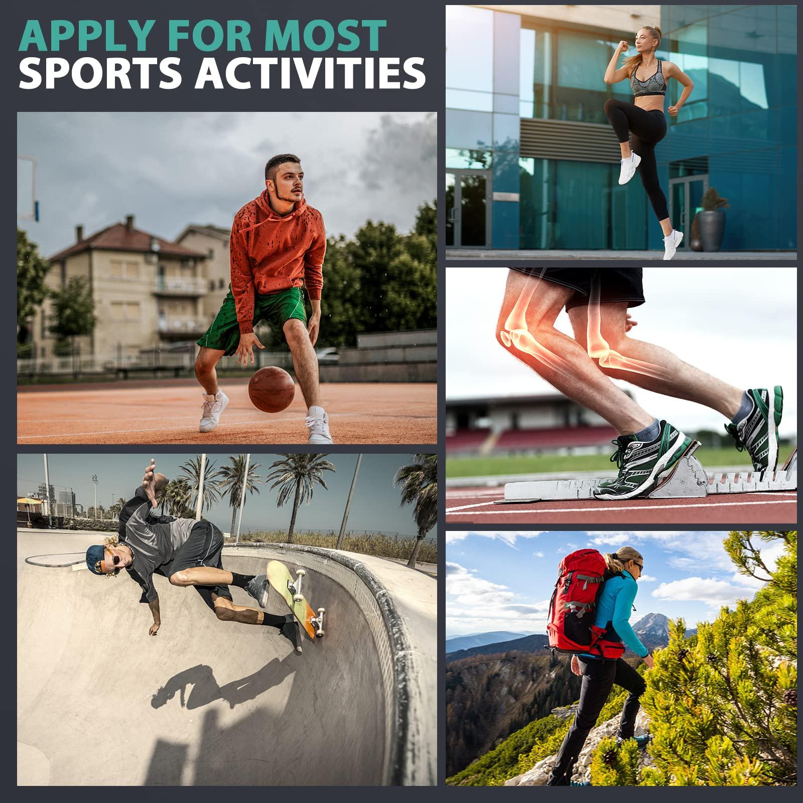 Ruilala 2 Pack Full Leg Compression Sleeves, Long Knee Brace Support for ACL,PCL, Meniscus Tear, Arthritis, Tendinitis, Joint Pain Relief, Men And Women (X-Large, Black)