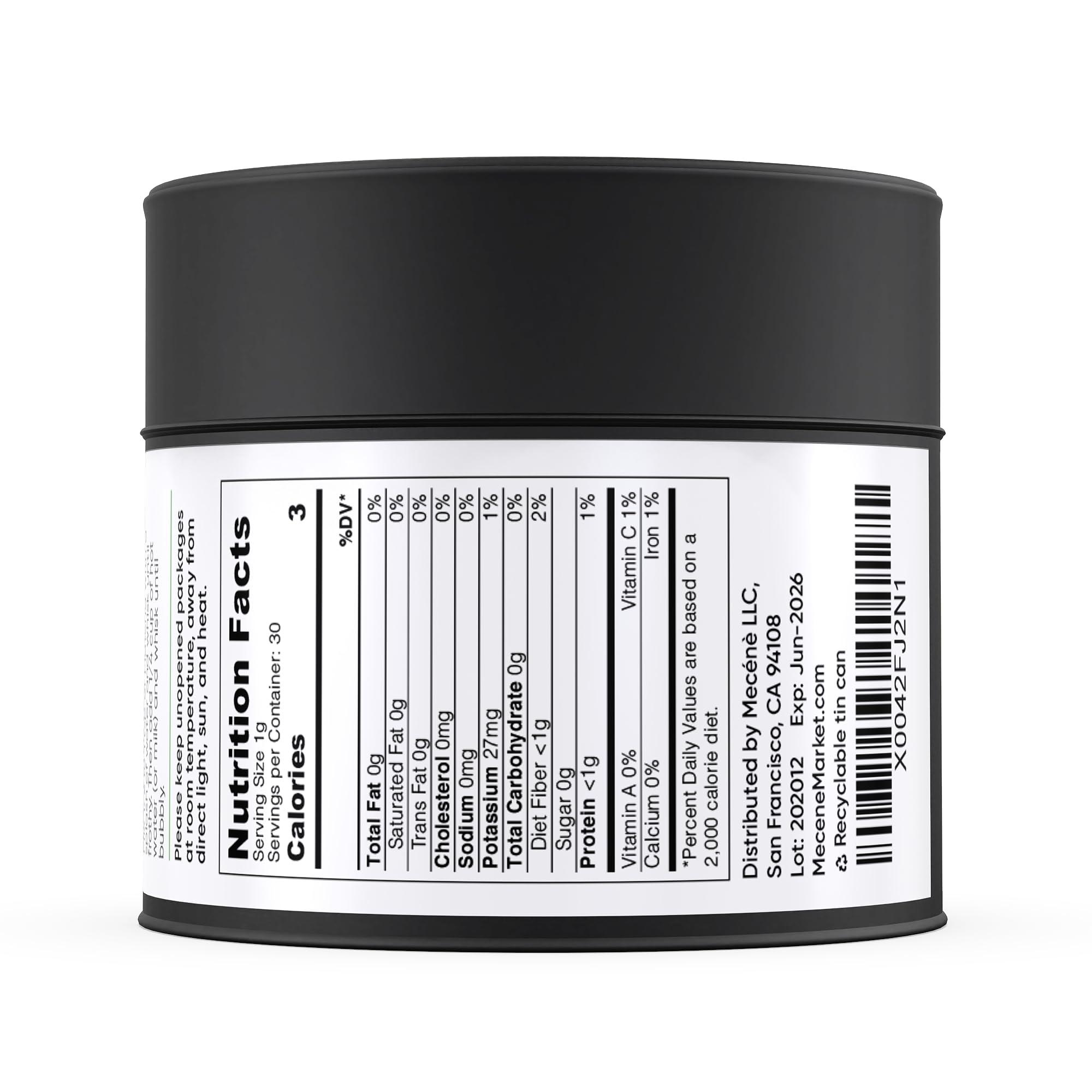 Mcne Organic Japanese Matcha Powder Green Tea - Hand-Picked, 1st Harvest, Ceremonial Grade Matcha Powdered Tea, and Stone Ground from Shizuoka, Japan (30g / 1.1oz)