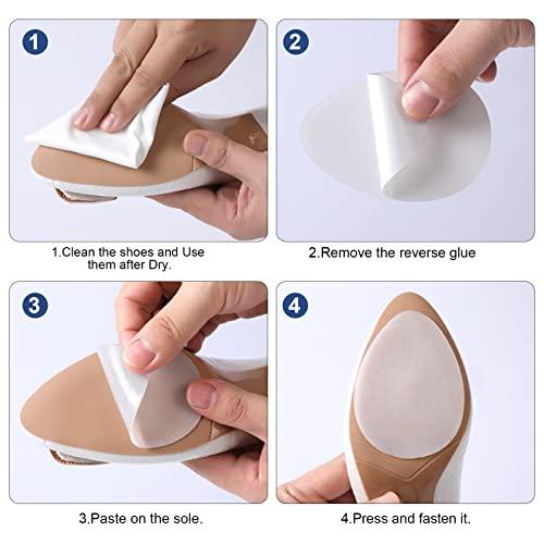 Ashoesert Ashoesert's Shoe Sole Protector for Heels,Shoe Grips on Bottom of Shoes, Anti Slip Shoe Grips,Non Slip Shoe Pads, Non Slip Pads for Shoes,Shoe Bottom Stickers (Black + Yellow + White - 3 Pairs)