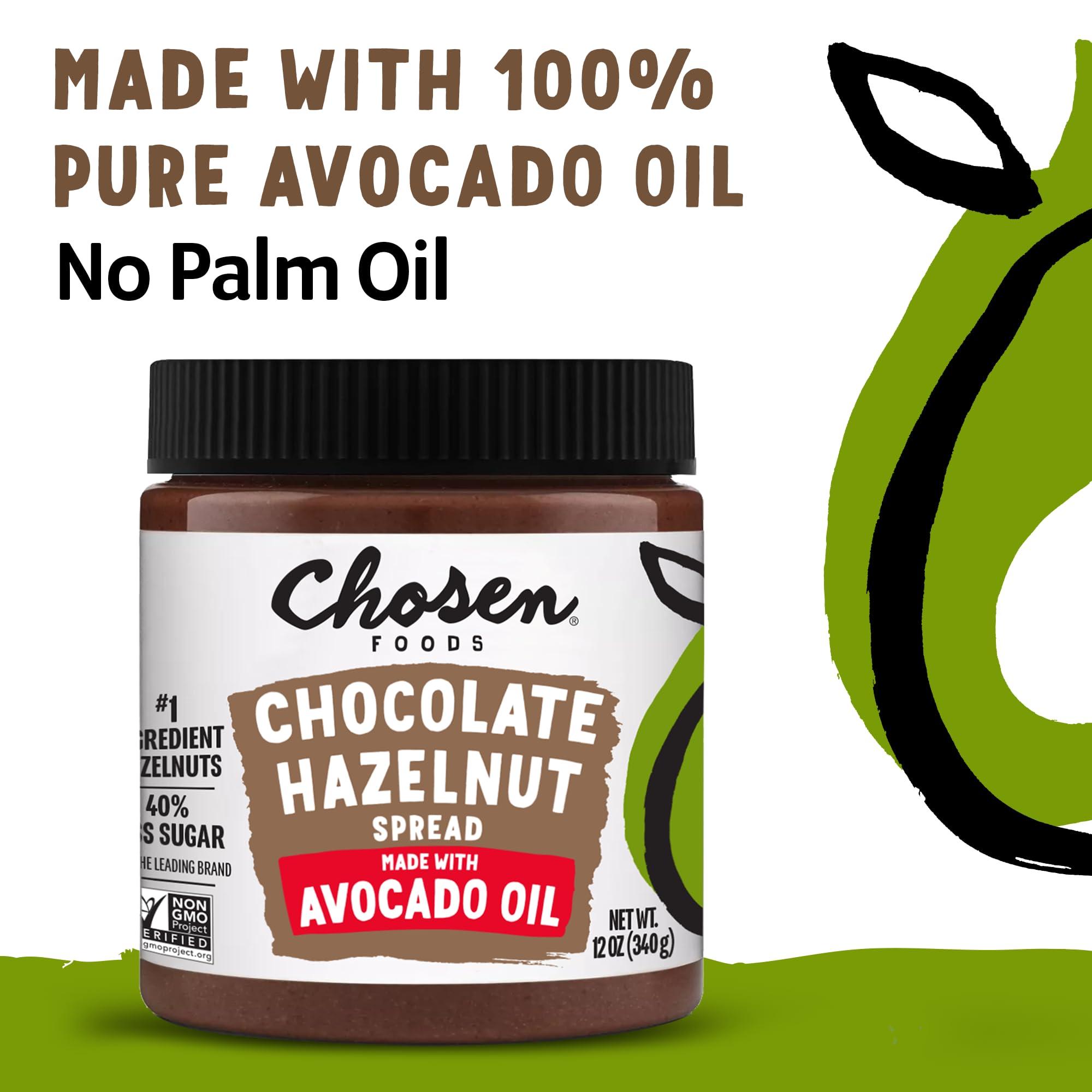 Chosen Foods Chosen Foods Chocolate Hazelnut Spread made with 100% Pure Avocado Oil 12 oz 2-Pack