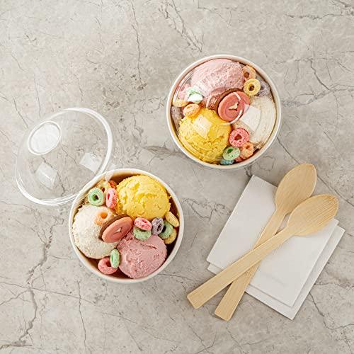 Restaurantware LIDS ONLY: Dome-Shaped Lids, 50 Transparent Plastic Lids For 12 Ounce Coppetta To Go Cups - Cups Sold Separately, Disposable, Clear Plastic Dessert Cups Lids, For Dessert Takeaways- Restaurantware