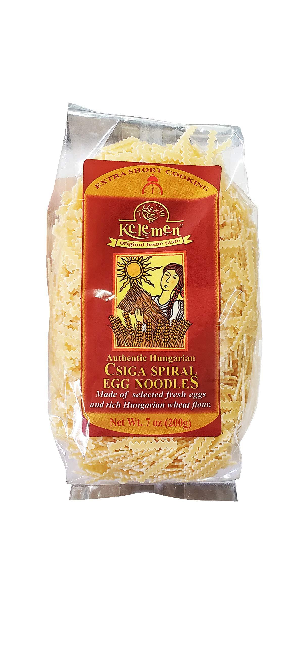 Kelemen Kelemen Authentic Hungarian Csiga Spiral Egg Noodles (3 Pack, Total of 21 oz)