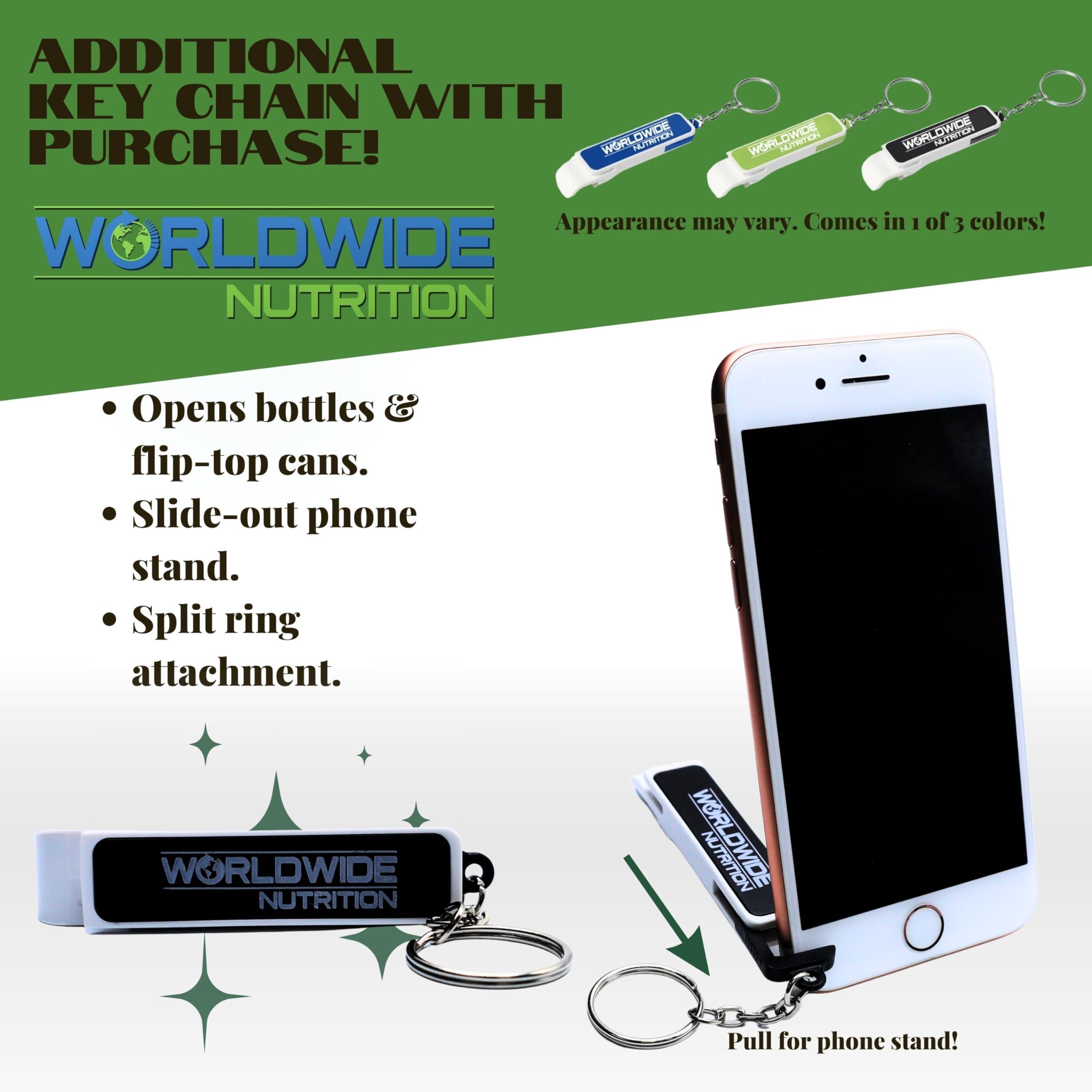 Worldwide Nutrition Worldwide Nutrition Bundle,2 Items: Green Foods True Vitality Pure Nourish Shakes - Vegan Meal Replacement Protein Shake Powder with DHA for Gut Health - 25.2oz Chocolate and Multi-Purpose Key Chain