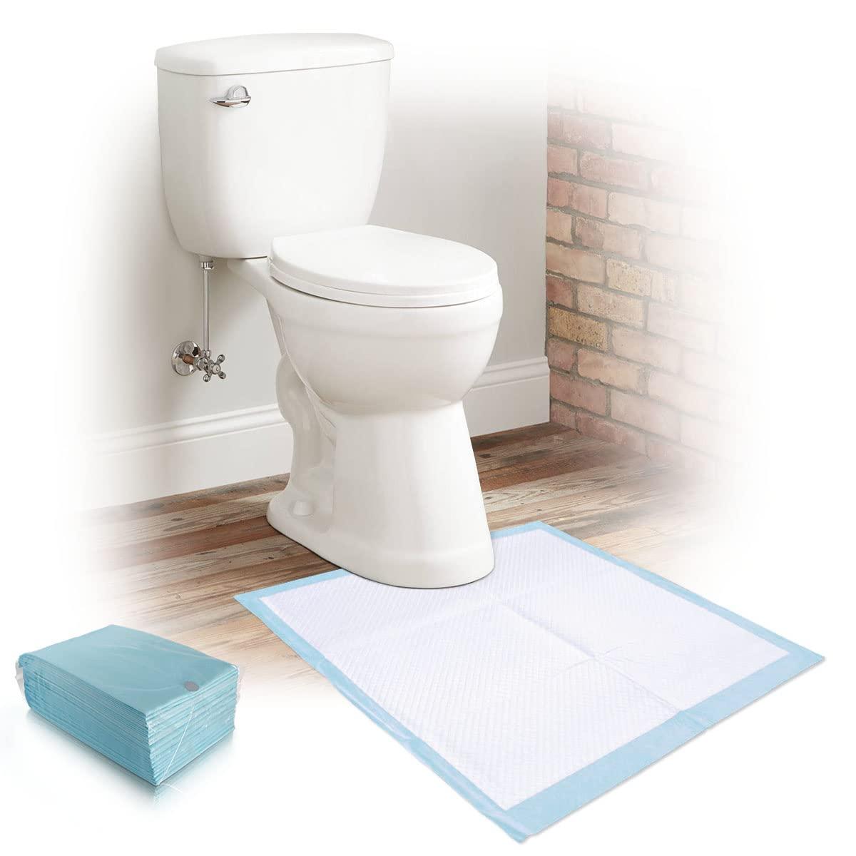 ToidyMat ToidyMat Disposables - The Toilet Mat Re-Invented Absorbent Contour Incontinence Pads for Bathrooms - Four ToidyGrips. A Care-Givers Blessing - Toss it Down Tonight, Toss it Out Tomorrow! (75 Pack)