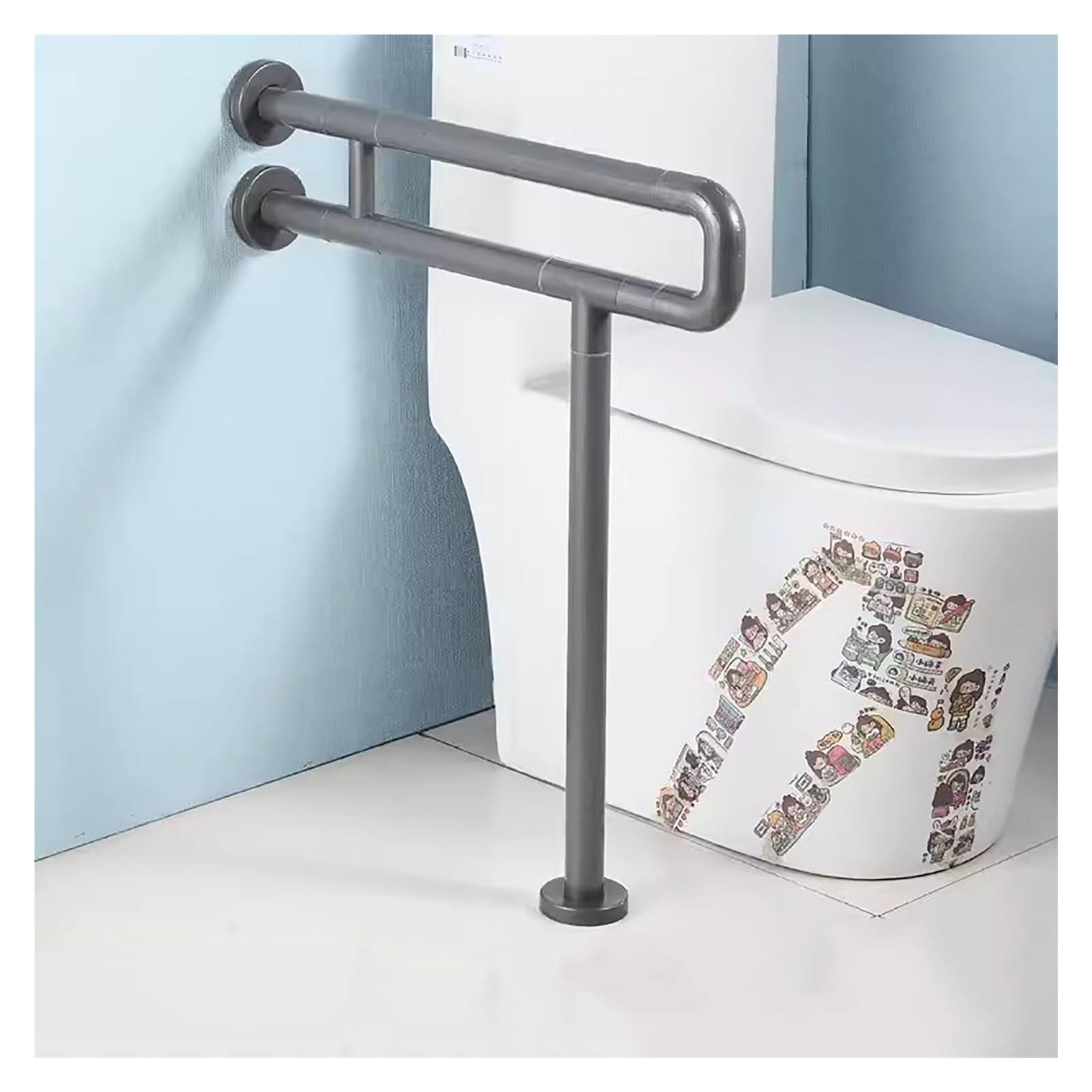 BESNUT Handicap Grab Bars for Bathroom, Stainless Toilet Grab Bar with Textured Grip, Toilet Safety Rails with Leg for Elderly