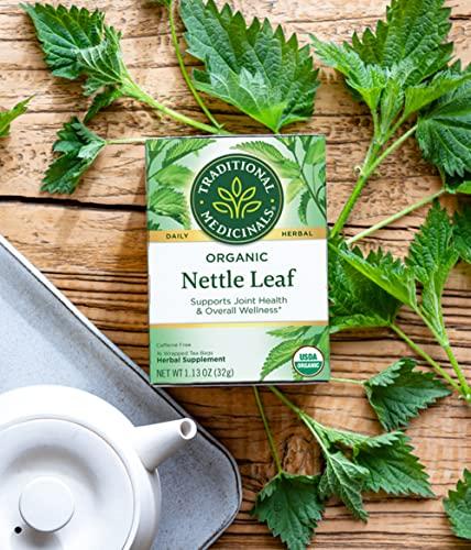 Traditional Medicinals Traditional Medicinals Organic Nettle Leaf Herbal Tea, Supports Joint Health & Overall Wellness, (Pack of 3) - 48 Tea Bags Total
