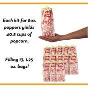 Jolly Time JOLLY TIME All in One Popcorn Kit, Portion Packets with Kernels, Oil and Salt for Movie Theater or Air Popper Machines (24 pack, 8oz Kettle)