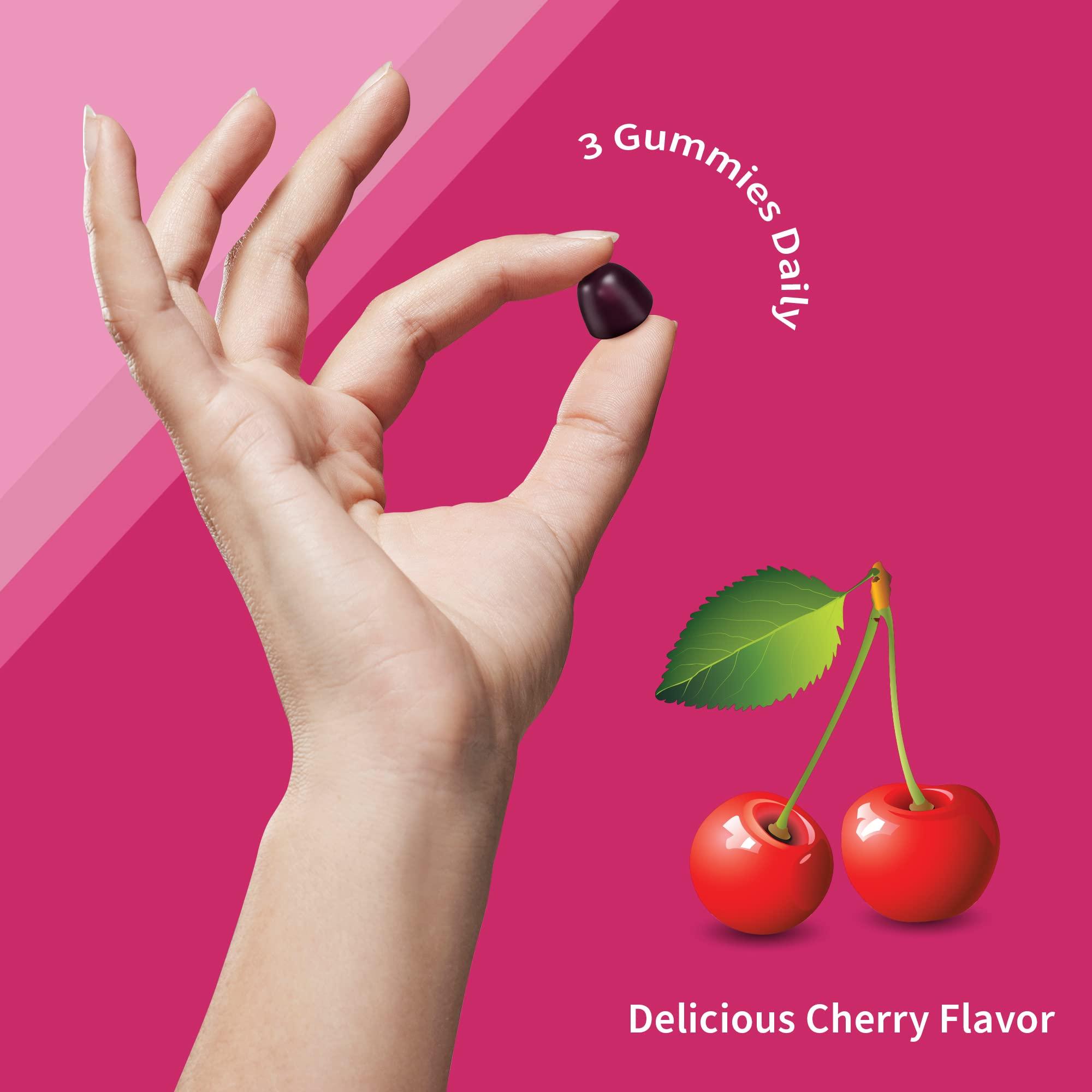 Garden of Life Womens Multivitamin Gummy with Iron: Folate, Biotin, D3 & B12 for Hair, Skin & Nails + Probiotics for Immune Health & Digestion, Vitamin Code, Non-GMO, Gluten-Free, 90 Cherry Gummies, 30 Day Supply