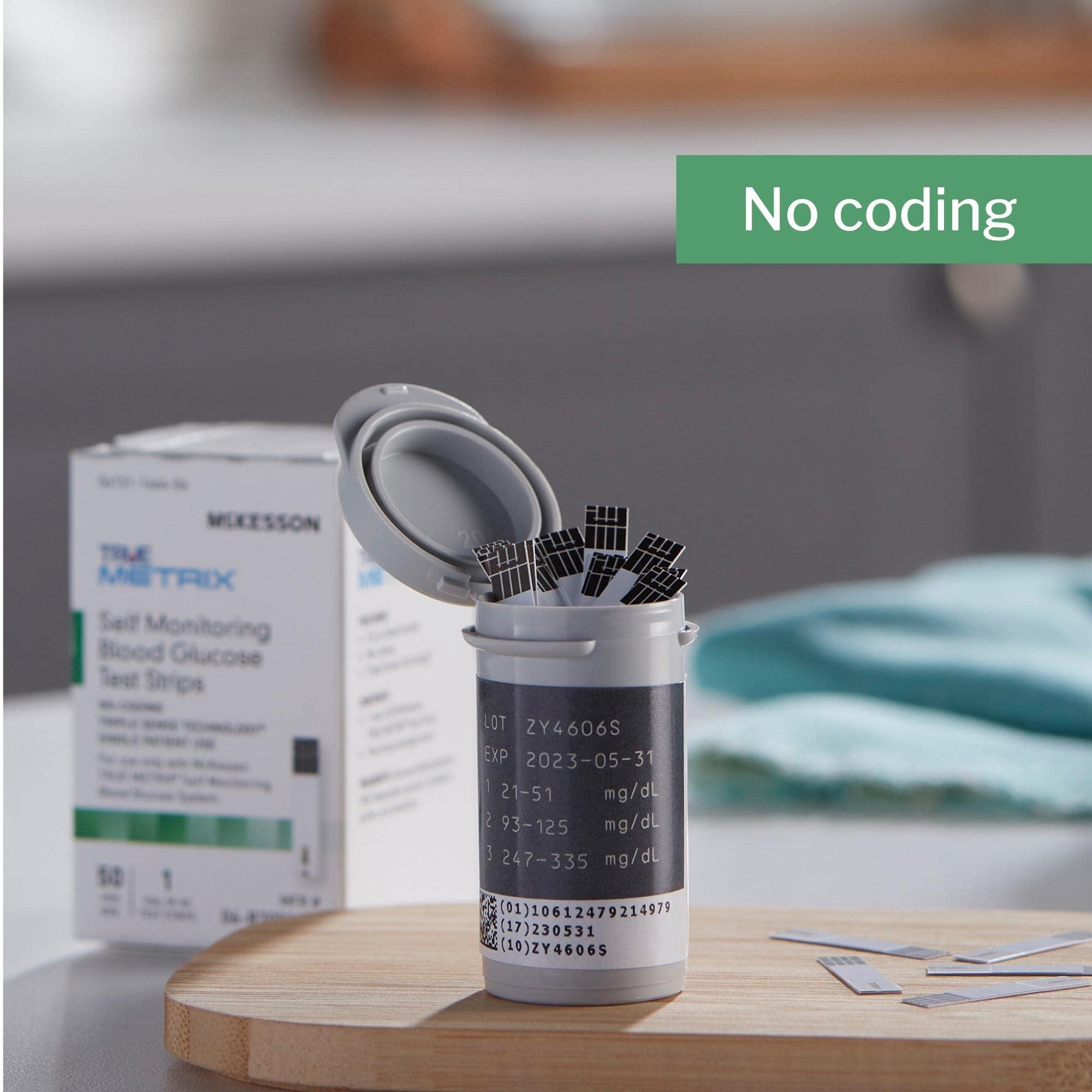 McKesson McKesson True METRIX Blood Glucose Test Strips for Diabetes [1200 Strips] Self-Monitoring System