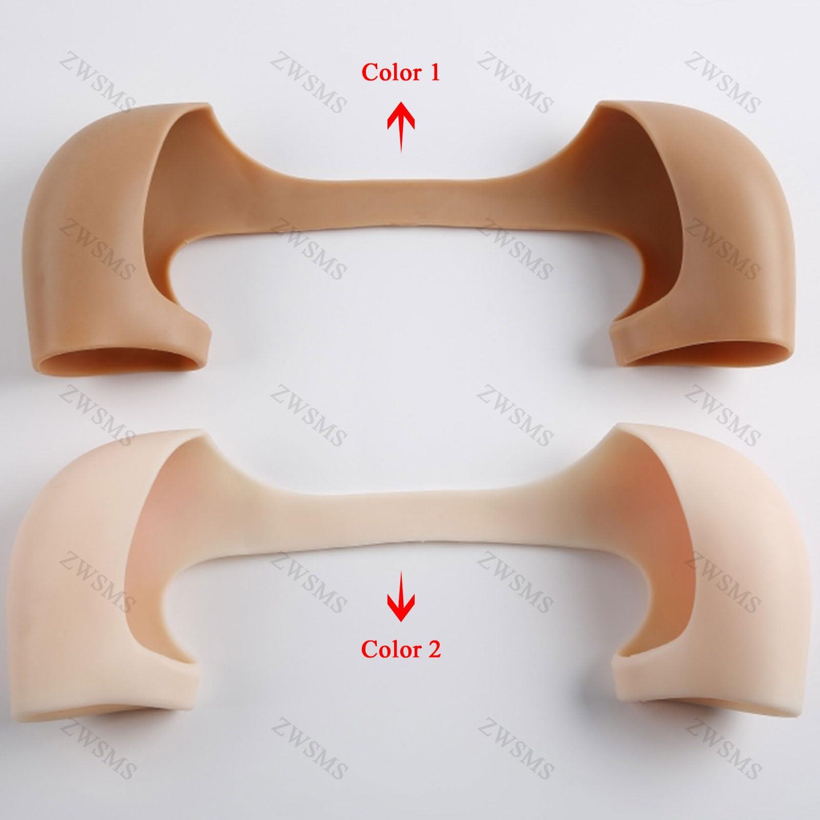 ZWSMS ZWSMS Men\'s Silicone Shoulder Pads Anti-Slip Shoulder Push-up Pads Reusable Invisible Enhancer Shoulder Pads for Clothing,Color 2,L