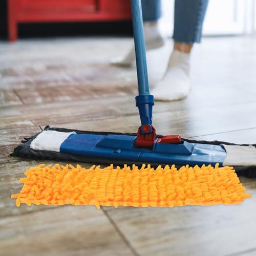 BESPORTBLE Microfiber Mop Pads, 2pcs Washable Mop Pads Reusable Replacement Mop Pads Flat Replacements Heads for Wet Or Dry Floor Cleaning and Scrubbing, 15.6inch