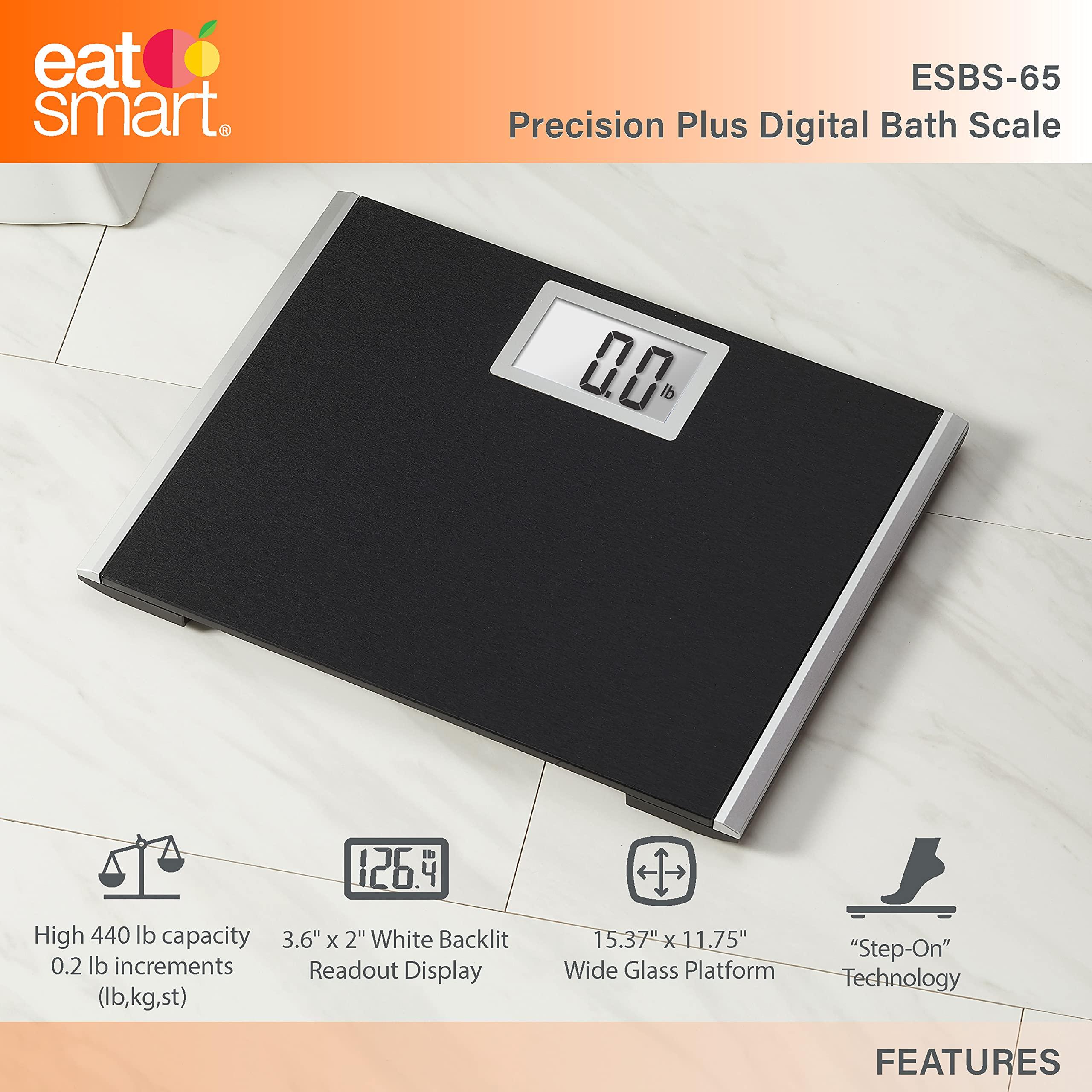EatSmart EatSmart Precision Plus Scale for Body Weight, Wide Platform for Added Comfort. Extra Heavy 440 LB Capacity