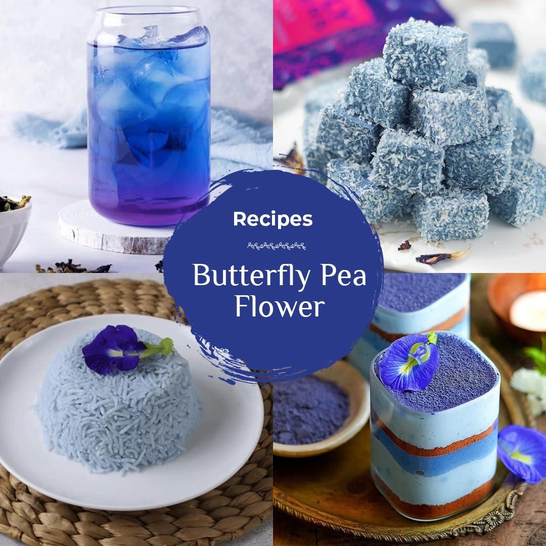 BLUE TEA BLUE TEA - Butterfly Pea Flower Tea - 8.82 Oz (500+ Cups) Loose | HALLOWEEN GIFTS | SUPER ANTIOXIDANT | Flower Based - Herbal Tea - Caffeine Free - Non-GMO - No Preservatives - Vegan - Detox Tea | Zipper Pack