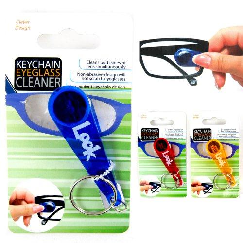 AllTopBargains Mini Soft Keychain Eyeglass Cleaner Glasses Spectacles Microfiber Cleaner Wipe !