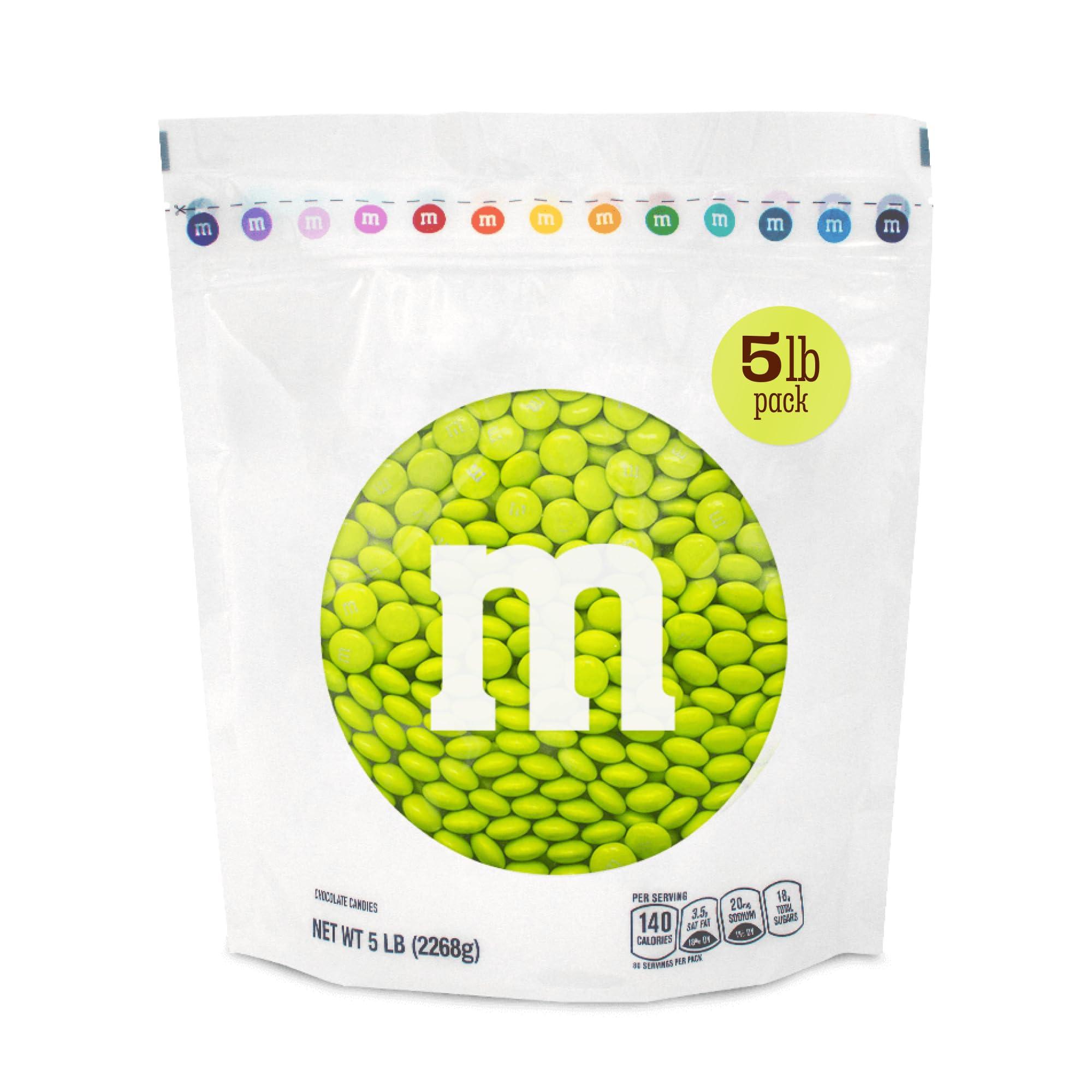 MY M&M'S MY M&M\'S Electric Green Milk Chocolate Candy, 5lbs, Bar