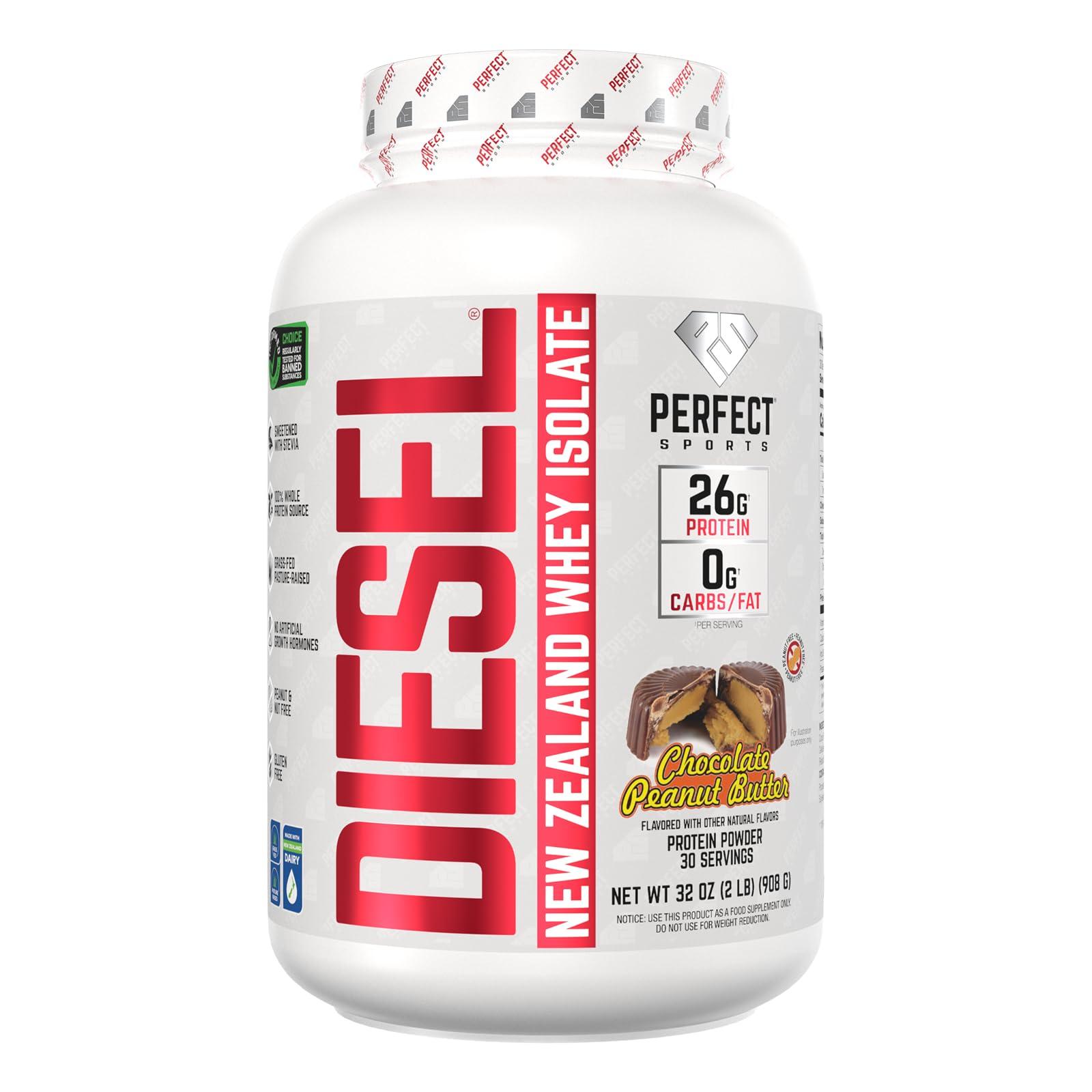 PERFECT SPORTS PERFECT SPORTS Diesel 100% New Zealand Whey Isolate - 2lbs Chocolate Peanut Butter