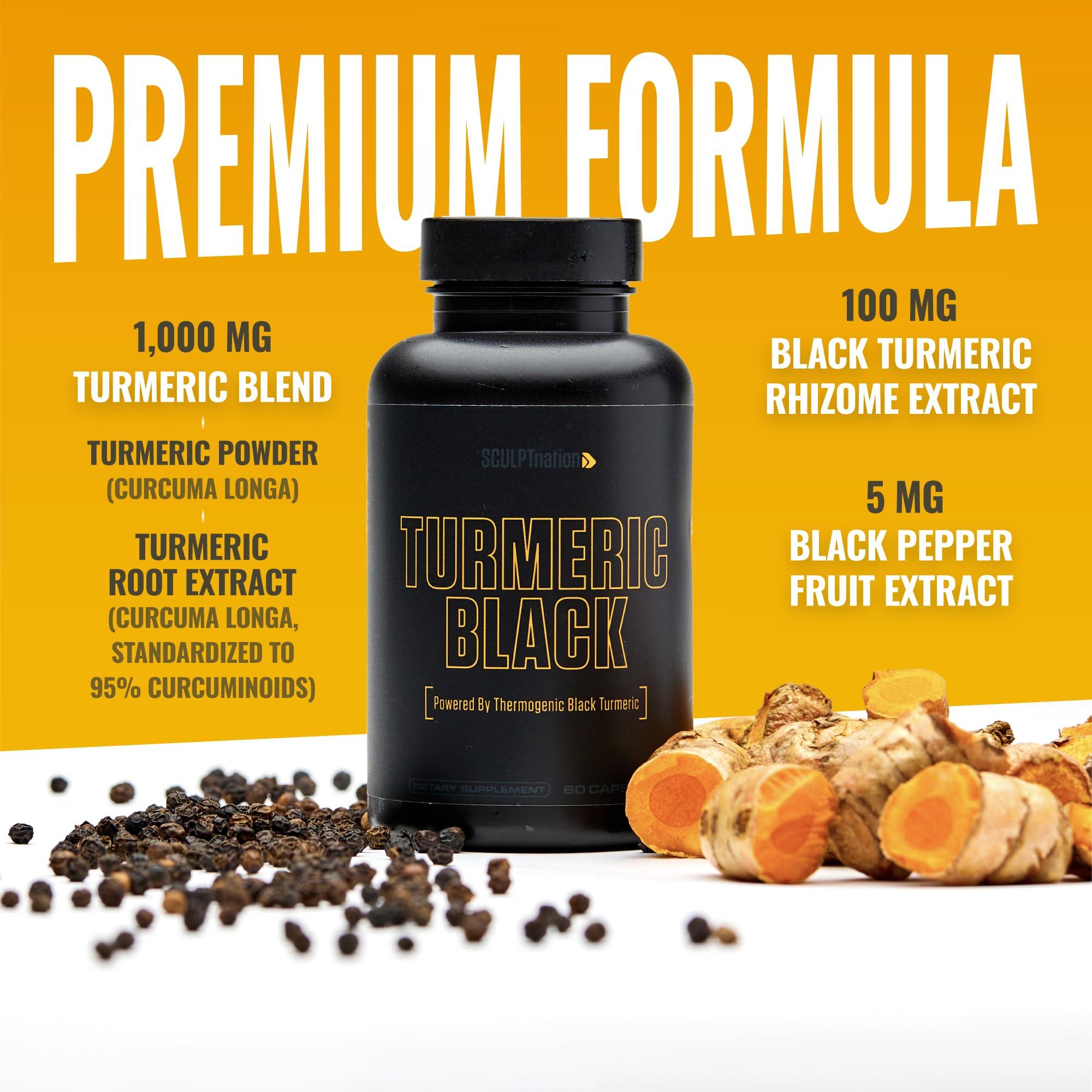 Sculpt Nation Sculpt Nation by V Shred Powerful Turmeric Supplement - Turmeric Curcumin with Black Pepper & Patented Ingredients for Joint Health - 30-Day Supply