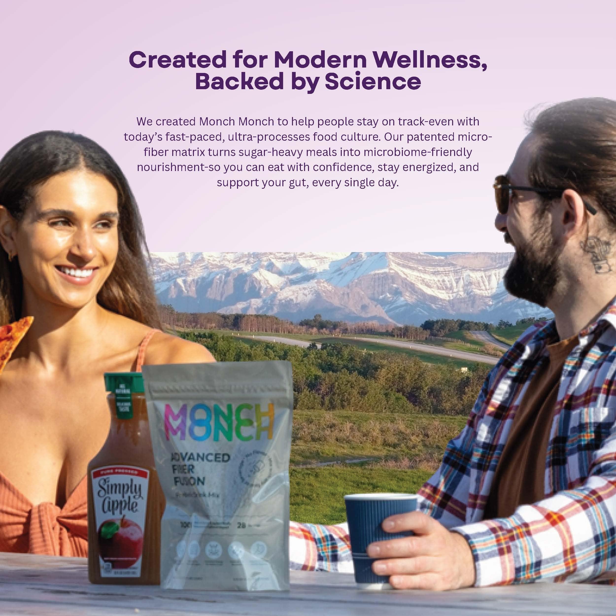 Monch Monch Monch Monch 3D Fiber Sponge Forest Berry with Natural BlackBerry Flavoring - 28 or 60 Servings (Two Week Supply, Original)