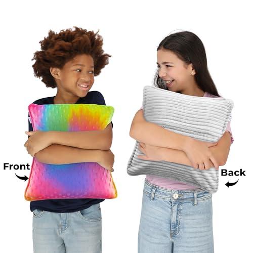 Special Supplies Special Supplies Vibrating Pillow Sensory Pressure Activated for Kids and Adults, 12 x 12 Plush Minky Soft Cover, Colorful