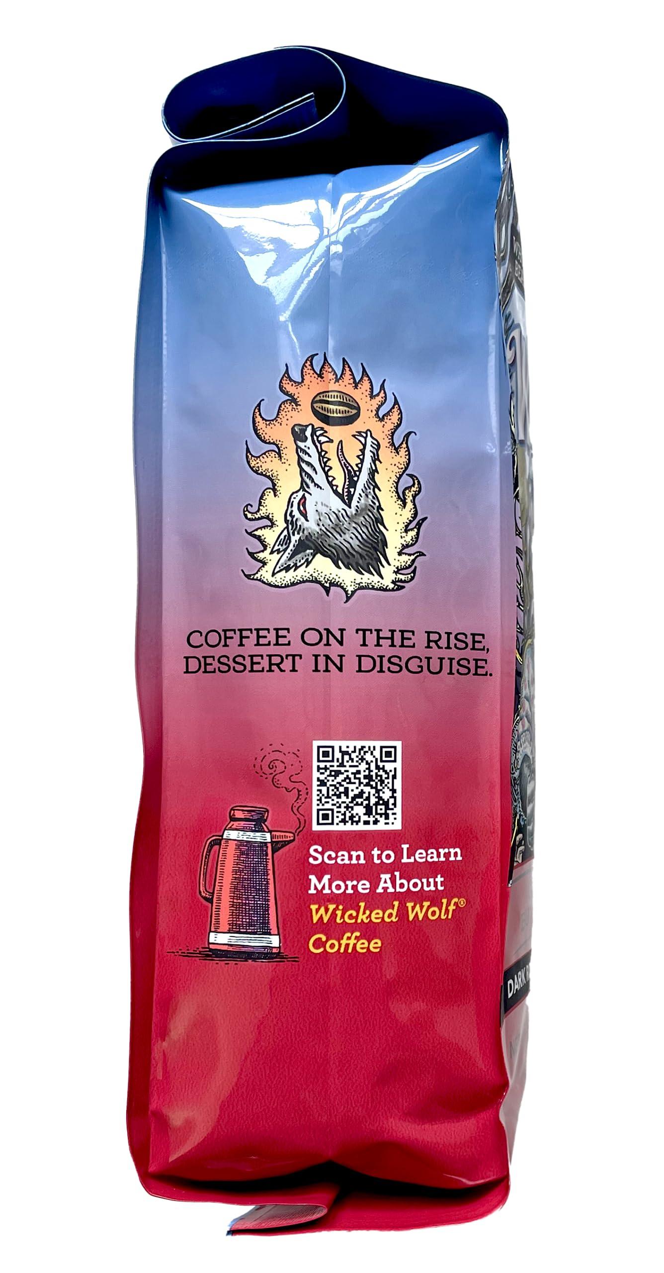 Raven's Brew Coffee Raven\'s Brew Wicked Wolf Whole Bean Coffee, 12 ounce - Dark Roast - Full Body of Currant and Spice (2 Pack)