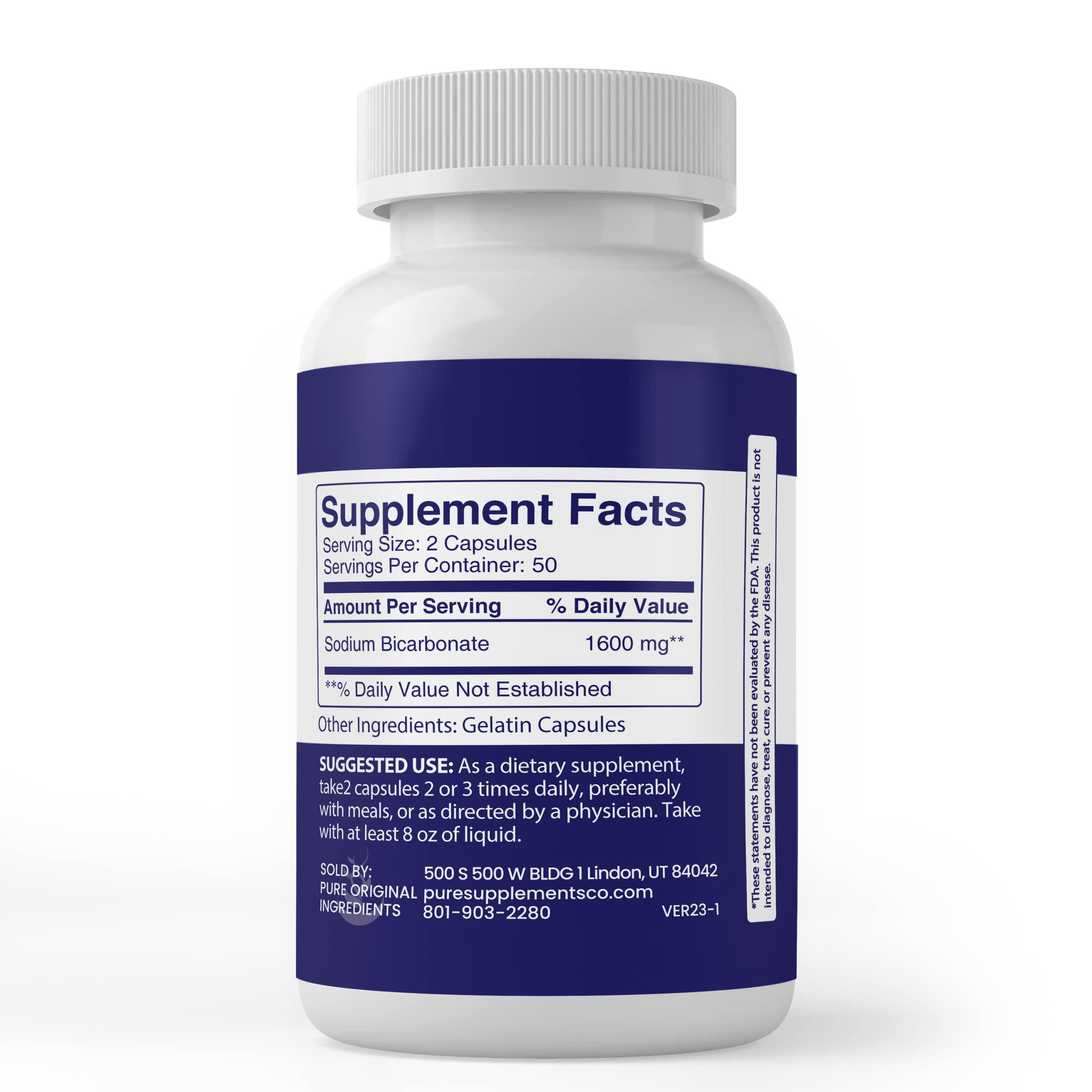 PURE ORIGINAL INGREDIENTS Pure Original Ingredients Sodium Bicarbonate (100 Capsules) Always Pure