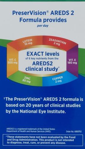 PreserVision PreserVision AREDS 2 Eye Vitamin & Mineral Supplement, Contains Lutein, Vitamin C, Zeaxanthin, Zinc & Vitamin E, 120 Softgels (Packaging May Vary) (Pack of 2)